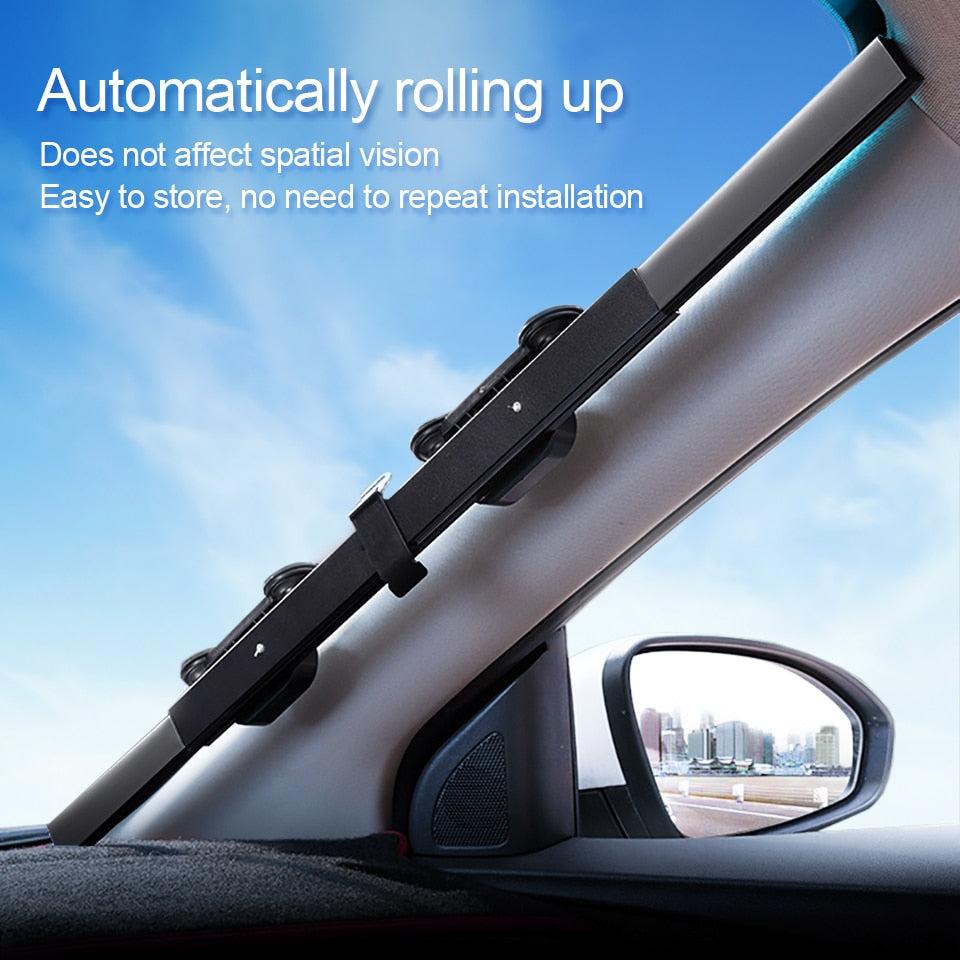 46CM/65CM/70CM/80CM Upgarde Retracta'ble SUV Truck Car Front Windshield Sunshade Rear Window Sun Visor UV Protection Curtain